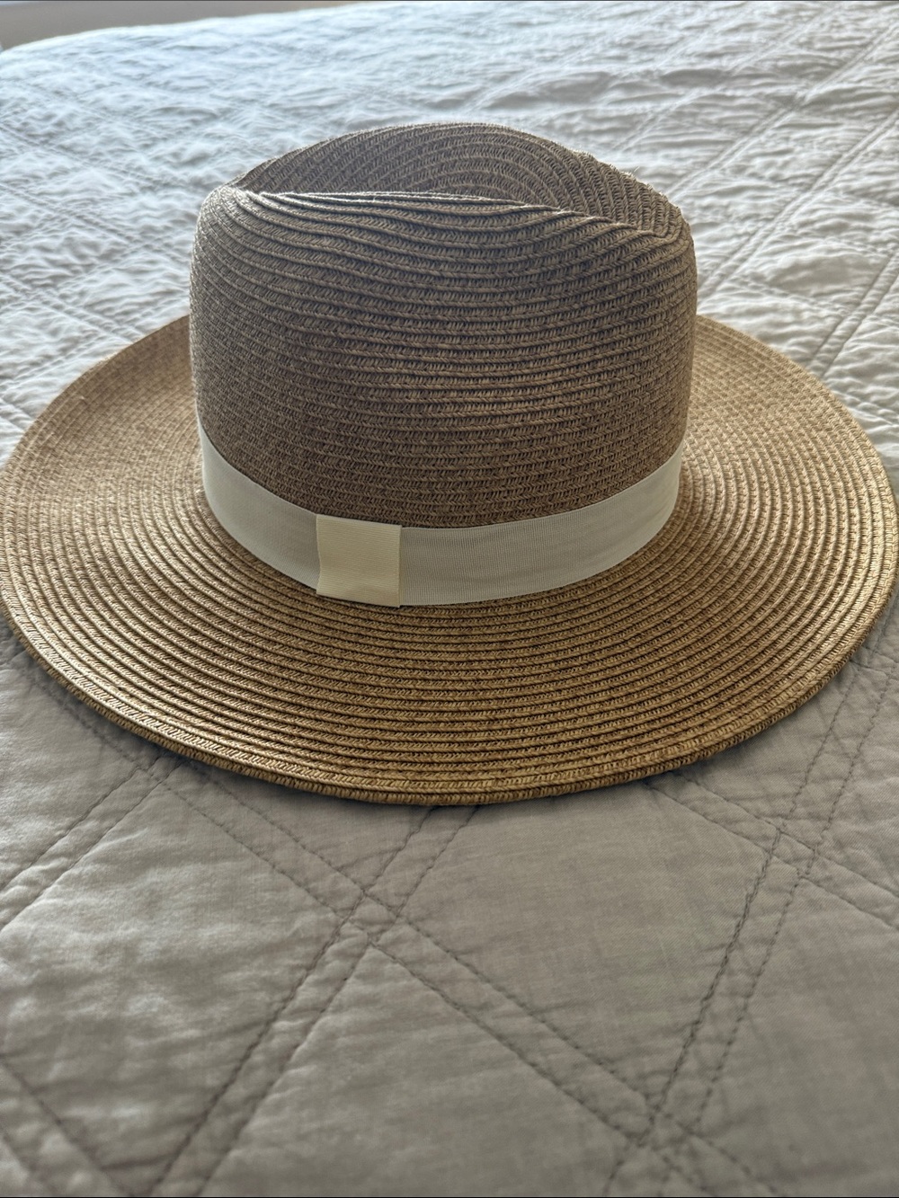 Tuckernuck Wide Brim Straw Sun Hat with Cream Band